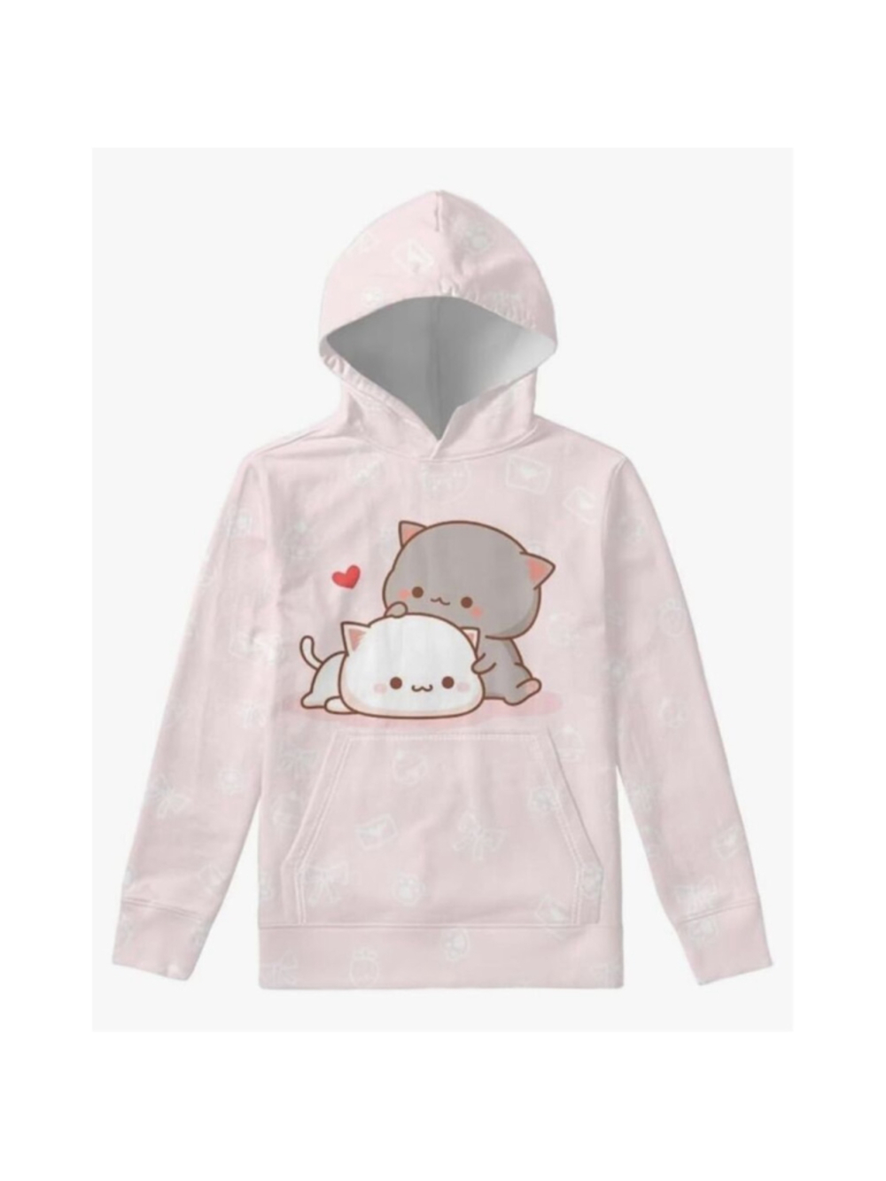 NEW Long Sleeve Kitten Cat Kawaii Sweatshirts Hoodies XL 14/16